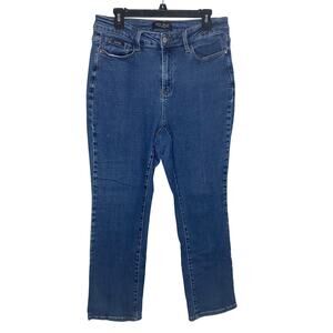 Judy Blue High Rise Straight Leg Dark Blue Jeans Classic Size 14W Plus Size